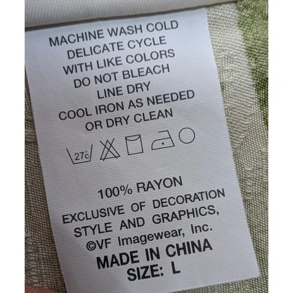 Vintage Lee Sport New York Yankees Hawaiian Shirt Men's Size L Floral Tropical - Picture 8 of 9